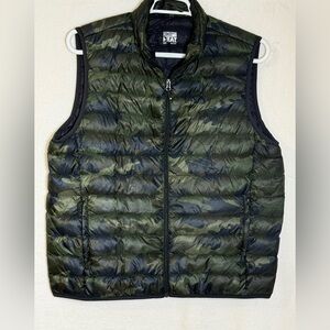 32 Degrees Heat Quilted Puffer Vest Camo Green Black Size L Men’s